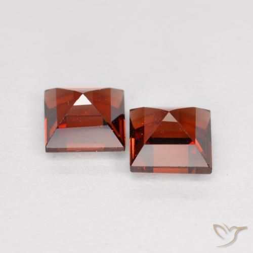 Pedras preciosas de Granada Piropo Vermelho escarlate natural de 1.05 ct, Quadrado, VS