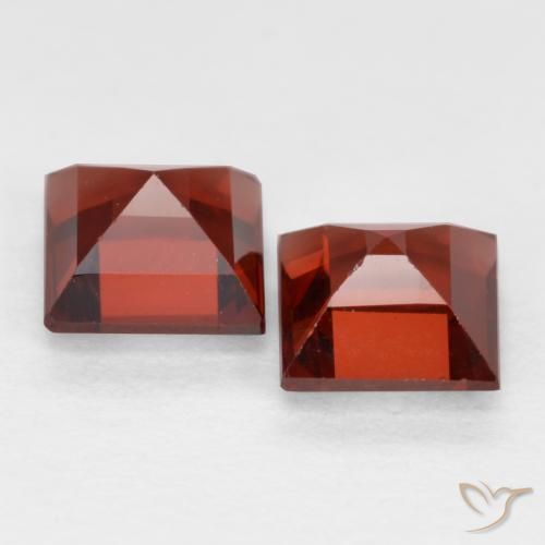 Pedras preciosas de Granada Piropo groselha vermelha natural de 0.90 ct, Quadrado, VS