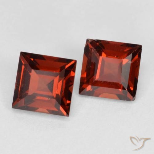 Pedras preciosas de Granada Piropo Sangria Tinto natural de 0.97 ct, Quadrado, VS