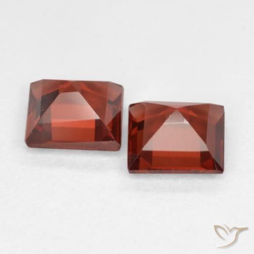 Pedras preciosas de Granada Piropo Vermelho escarlate natural de 0.82 ct, Quadrado, VS