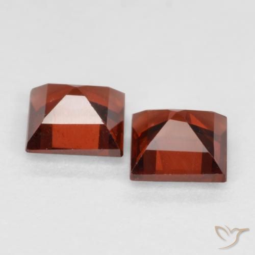 Pedras preciosas de Granada Piropo groselha vermelha natural de 0.91 ct, Quadrado, VS