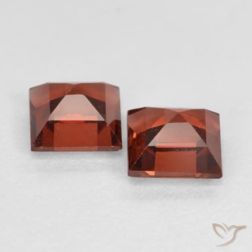 Pedras preciosas de Granada Piropo vermelho médio natural de 0.87 ct, Quadrado, VS