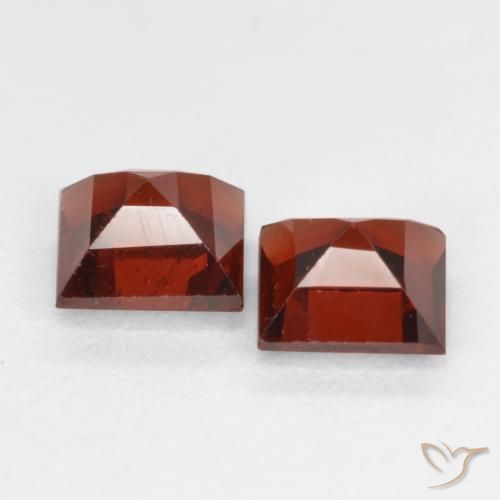 Pedras preciosas de Granada Piropo Vermelho escuro natural de 0.92 ct, Quadrado, VS