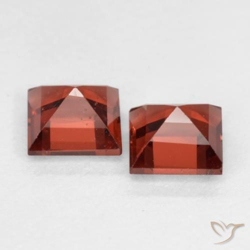Pedras preciosas de Granada Piropo Vermelho brilhante natural de 0.90 ct, Quadrado, VS