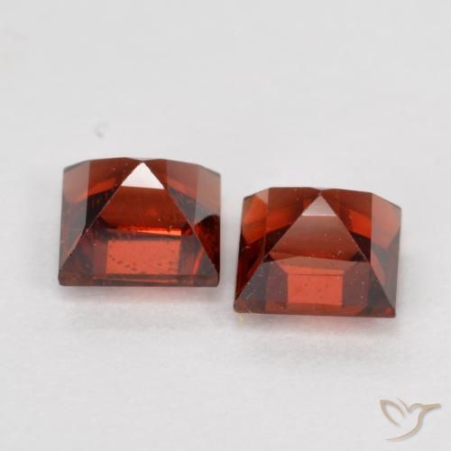 Pedras preciosas de Granada Piropo vermelho médio natural de 1.04 ct, Quadrado, VS