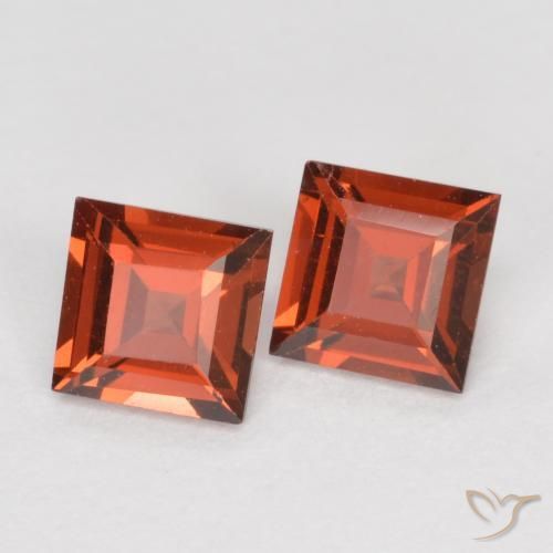 Pedras preciosas de Granada Piropo groselha vermelha natural de 0.79 ct, Quadrado, VS
