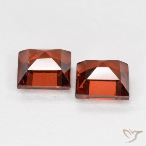 Pedras preciosas de Granada Piropo groselha vermelha natural de 0.94 ct, Quadrado, VS