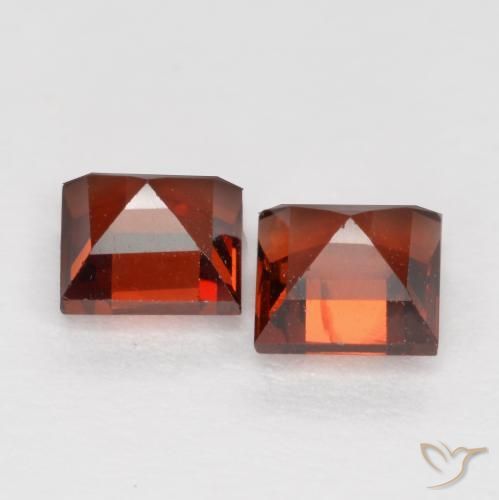 Pedras preciosas de Granada Piropo Vermelho escarlate natural de 1.04 ct, Quadrado, VS