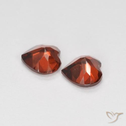Pedras preciosas de Granada Piropo groselha vermelha natural de 1.15 ct, Coração, VS
