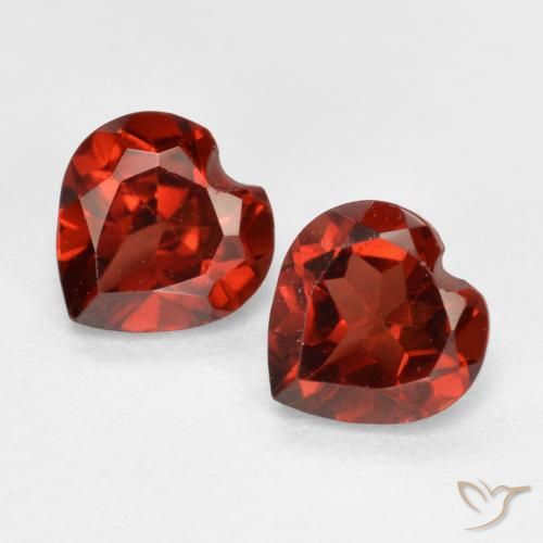 1.20ctw Natural Vermelho brilhante Granada Piropo, Coração, VS