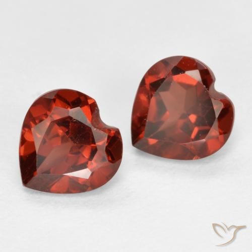 Pedras preciosas de Granada Piropo Vermelho brilhante natural de 1.20 ct, Coração, VS
