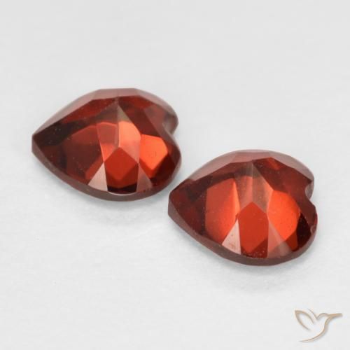 Pedras preciosas de Granada Piropo Vermelho brilhante natural de 1.20 ct, Coração, VS