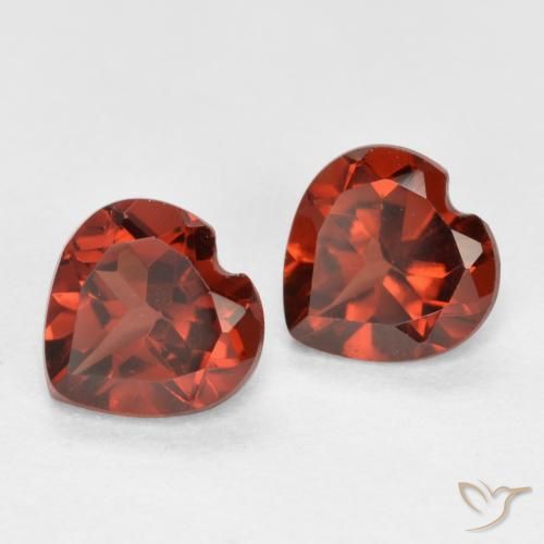 Pedras preciosas de Granada Piropo Vermelho brilhante natural de 1.08 ct, Coração, VS