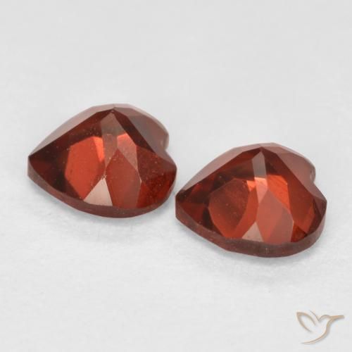 Pedras preciosas de Granada Piropo groselha vermelha natural de 1.24 ct, Coração, VS
