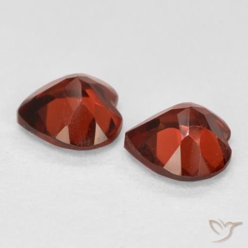 Pedras preciosas de Granada Piropo groselha vermelha natural de 1.15 ct, Coração, VS