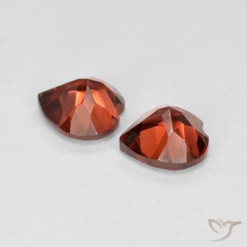 Pedras preciosas de Granada Piropo Vermelho brilhante natural de 1.19 ct, Coração, VS