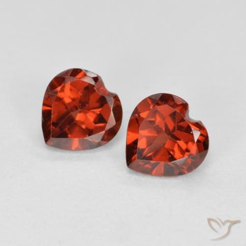 1.22ctw Natural vermelho médio Granada Piropo, Coração, VS