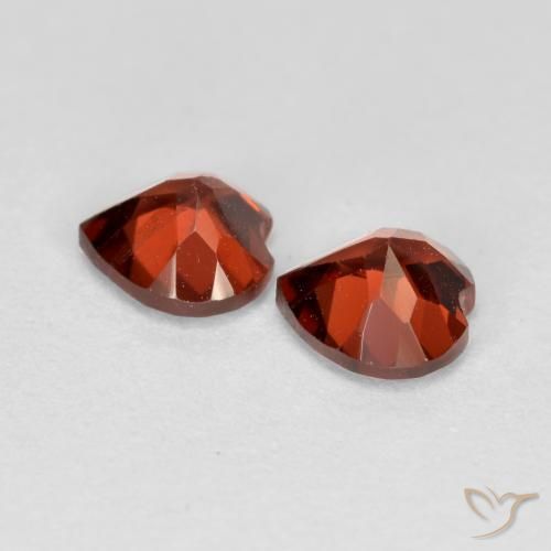 Pedras preciosas de Granada Piropo Vermelho brilhante natural de 1.25 ct, Coração, VS