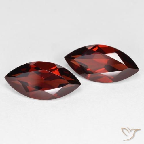 Pedras preciosas de Granada Piropo vermelho médio natural de 3.97 ct, Marquesa, VVS