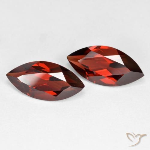 Pedras preciosas de Granada Piropo groselha vermelha natural de 4.09 ct, Marquesa, VVS