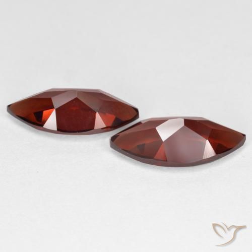 Pedras preciosas de Granada Piropo groselha vermelha natural de 4.09 ct, Marquesa, VVS