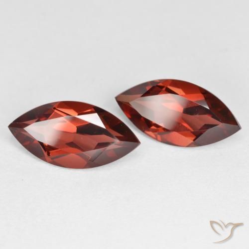 Pedras preciosas de Granada Piropo groselha vermelha natural de 3.99 ct, Marquesa, VVS