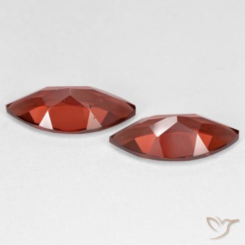 Pedras preciosas de Granada Piropo groselha vermelha natural de 3.99 ct, Marquesa, VVS