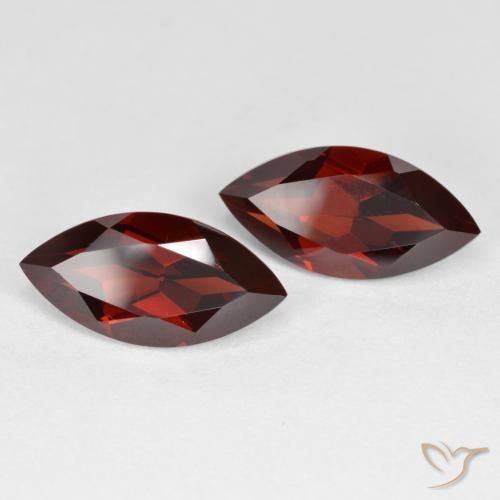 Pedras preciosas de Granada Piropo Vermelho escuro natural de 4.45 ct, Marquesa, VVS