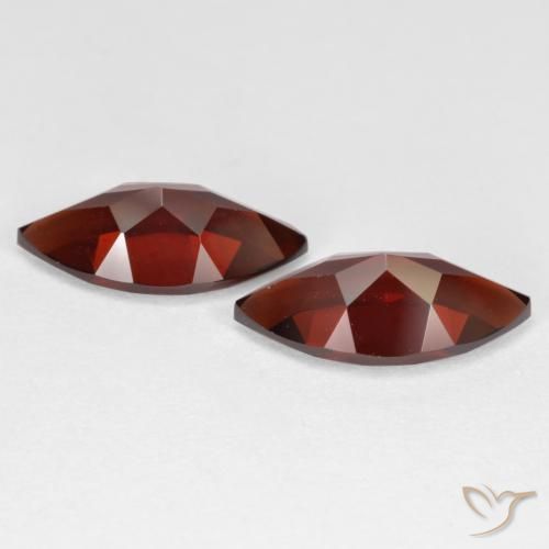 Pedras preciosas de Granada Piropo Vermelho escuro natural de 4.40 ct, Marquesa, VVS