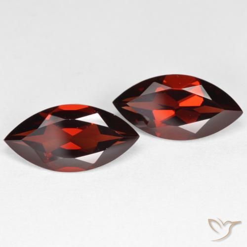 Pedras preciosas de Granada Piropo Vermelho escuro natural de 4.09 ct, Marquesa, VVS