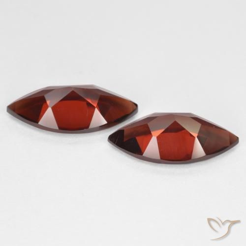 Pedras preciosas de Granada Piropo Vermelho escuro natural de 4.09 ct, Marquesa, VVS