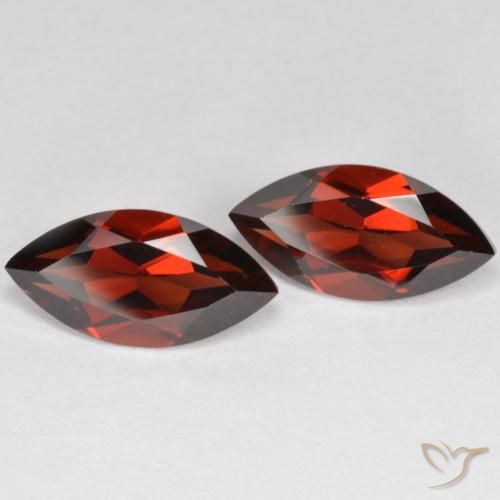 Pedras preciosas de Granada Piropo Vermelho Sangue Profundo natural de 4.38 ct, Marquesa, VVS