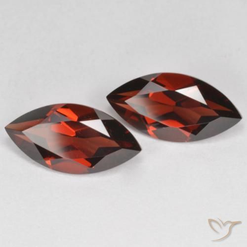 Pedras preciosas de Granada Piropo Vermelho Sangue Profundo natural de 4.31 ct, Marquesa, VVS