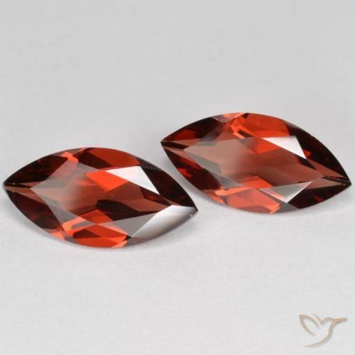 Pedras preciosas de Granada Piropo vermelho médio natural de 3.81 ct, Marquesa, VVS
