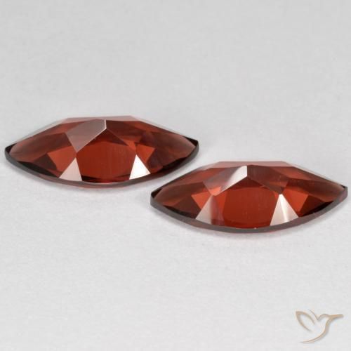 Pedras preciosas de Granada Piropo vermelho médio natural de 3.81 ct, Marquesa, VVS