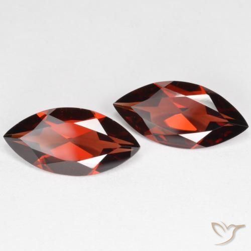 Pedras preciosas de Granada Piropo Vermelho escuro natural de 3.20 ct, Marquesa, VVS