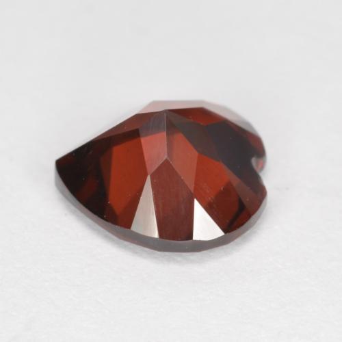 Granada piropo vermelho natural 2,06ct, formato de coração, VVS-VS