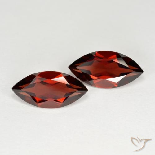 Pedras preciosas de Granada Piropo groselha vermelha natural de 4.03 ct, Marquesa, VVS-VS