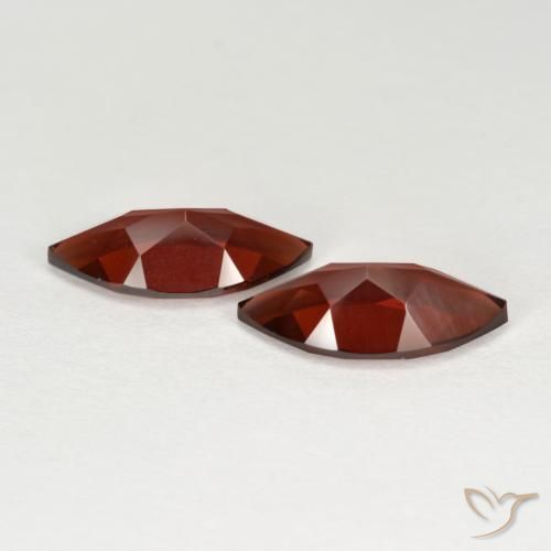 Pedras preciosas de Granada Piropo groselha vermelha natural de 4.03 ct, Marquesa, VVS-VS