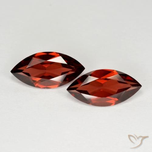 3.83ctw Natural vermelho médio Granada Piropo, Marquesa, VS