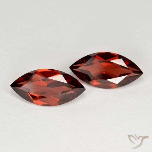 Pedras preciosas de Granada Piropo vermelho médio natural de 3.83 ct, Marquesa, VS