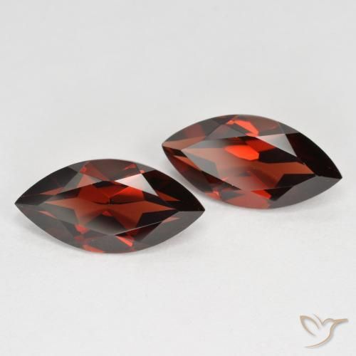 Pedras preciosas de Granada Piropo Vermelho Sangue Profundo natural de 4.05 ct, Marquesa, VVS-VS