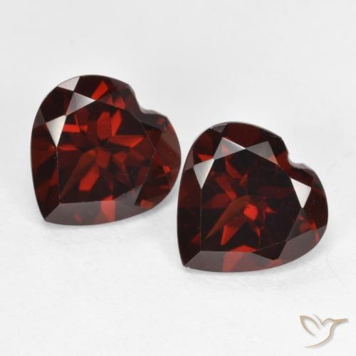 4.18ctw Natural Vermelho escuro Granada Piropo, Coração, VVS-VS