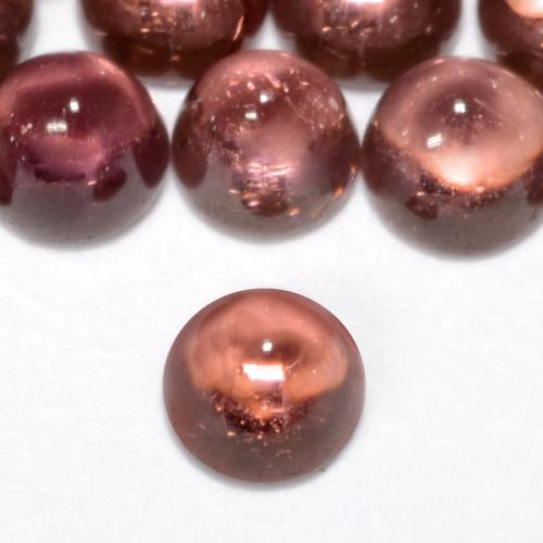 Pedras preciosas de granada piropo vermelho natural de 0,68 ct, corte redondo, transparente