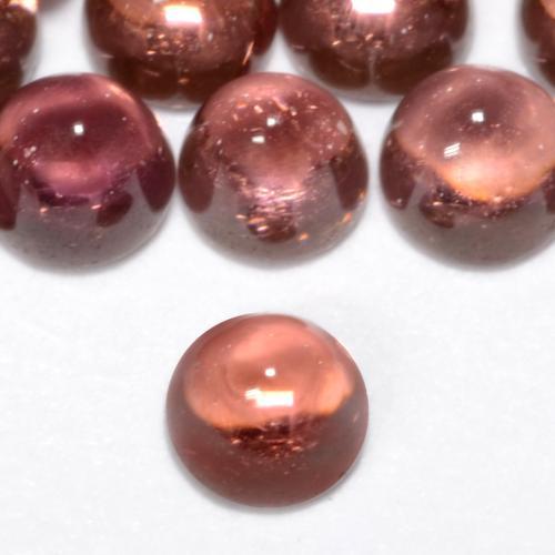 Pedras preciosas de granada piropo vermelho natural de 0,68 ct, corte redondo, transparente