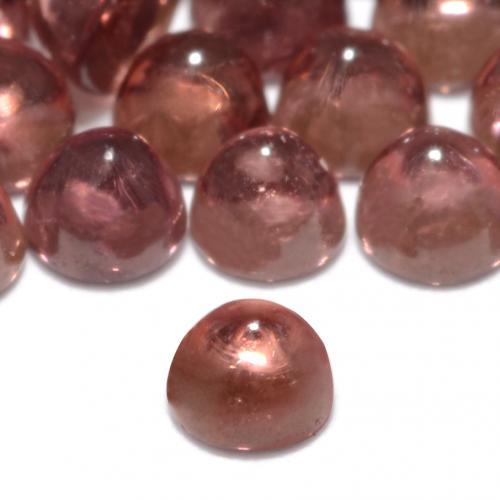 Pedras preciosas de granada piropo vermelho natural de 0,68 ct, corte redondo, transparente