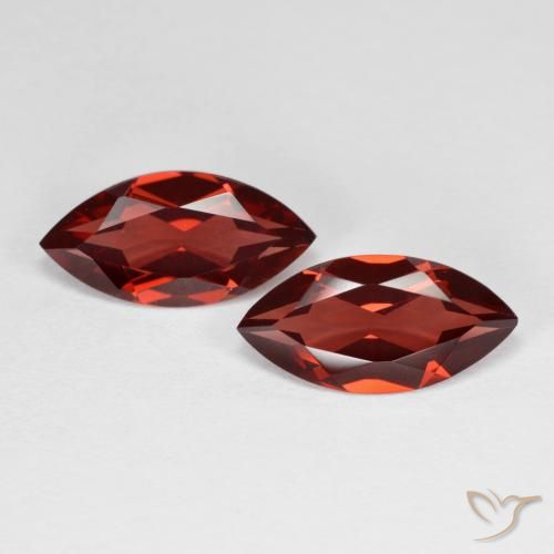 3.87ctw Natural vermelho médio Granada Piropo, Marquesa, VVS-VS