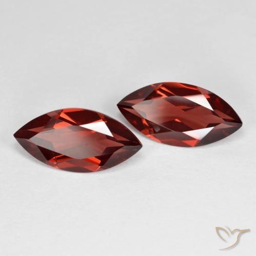 Pedras preciosas de Granada Piropo vermelho médio natural de 3.87 ct, Marquesa, VVS-VS