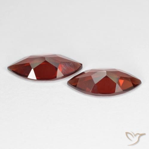 Pedras preciosas de Granada Piropo vermelho médio natural de 3.60 ct, Marquesa, VVS-VS