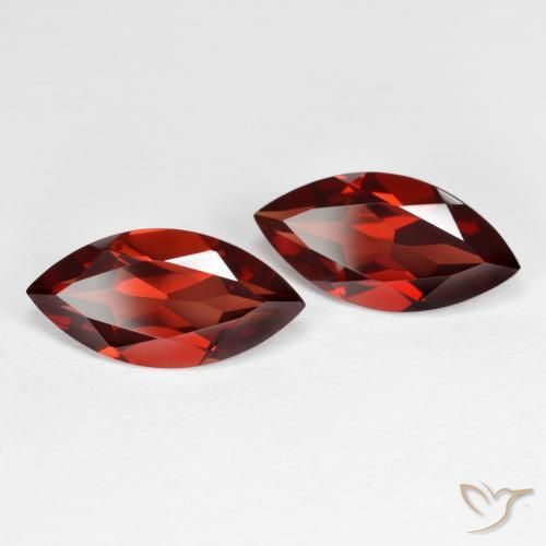 Pedras preciosas de Granada Piropo Sangria Tinto natural de 3.95 ct, Marquesa, VVS-VS
